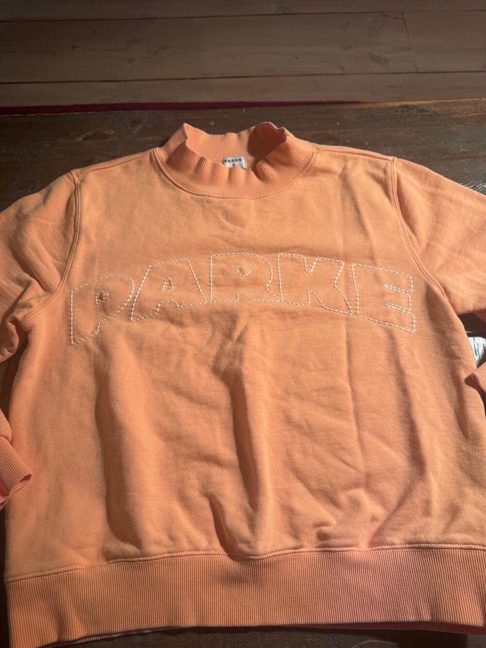 Parke x Target Mockneck pullover sweatshirt sz xs/s creamsicle